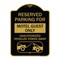 Signmission Reserved Parking for Motel Guest Unauthorized Vehicles Towed Away Alum, 18" x 24", BG-1824-23093 A-DES-BG-1824-23093 - alternate 1